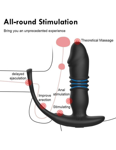 Masajeador de Próstata Genérico con Control Remoto 13.2 cm