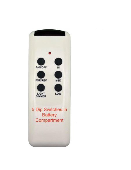 Control Remoto Ventilador de Techo My Fan Parts CHQ8BT7053T 5 Interruptores