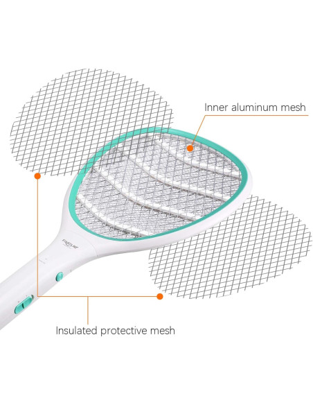 Raqueta Zapper Eléctrica Faicuk 2 Paquete para Insectos