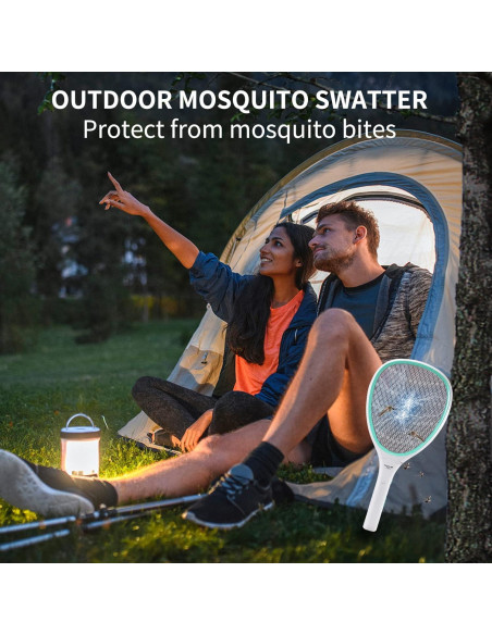 Raqueta Zapper Eléctrica Faicuk 2 Paquete para Insectos