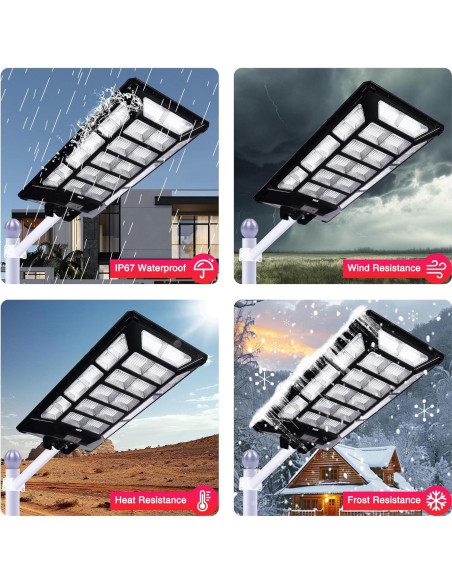 Luz Solar de Calle 10000W MUCH con Sensor de Movimiento IP67