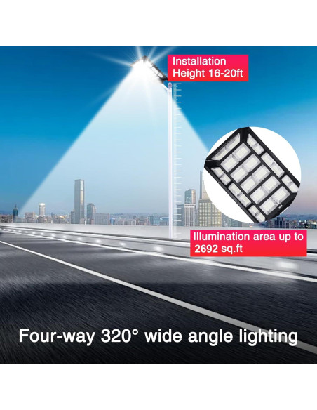 Luz Solar de Calle 10000W MUCH con Sensor de Movimiento IP67
