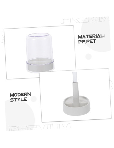 Soporte para Cepillos de Dientes TOPPERFUN con Tapa y Vaso Blanco