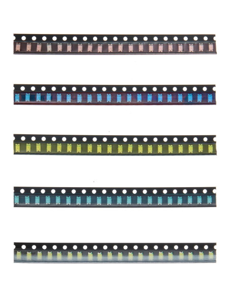 Kits de 100 Diodos LED SMD 1206 Bridgold 5 Colores 20mA Kits de 100 Diodos LED SMD 1206 Bridgold 5 Colores 20mA