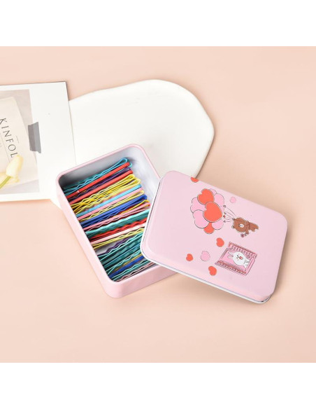 50 Horquillas de Acero Inoxidable para Cabello Coloridas