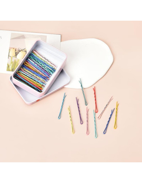 50 Horquillas de Acero Inoxidable para Cabello Coloridas
