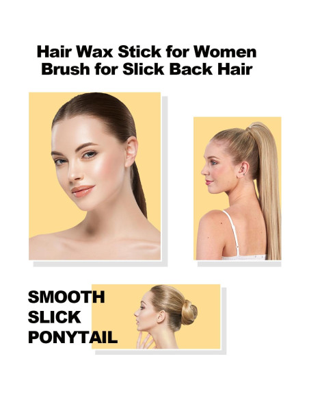 Juego de Cepillo y Barra de Cera para Cabello AnWoor - Control de Frizz