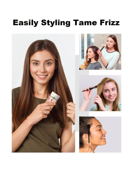 Juego de Cepillo y Barra de Cera para Cabello AnWoor - Control de Frizz