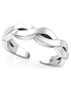 Anillo ajustable de nudo celta de plata esterlina 925