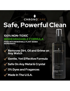 Kit de Limpieza de Reloj ChronoCare - Spray 118ml y 59ml, Toalla Microfibra 2