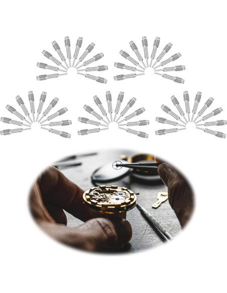 50 Piezas Punta de Repuesto para Herramienta de Reloj Brrnoog