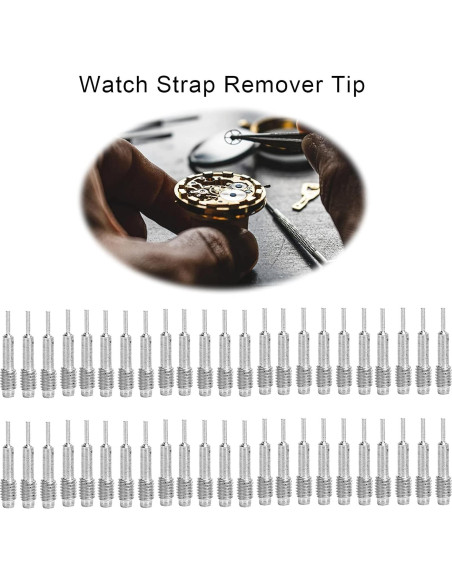 50 Piezas Punta de Repuesto para Herramienta de Reloj Brrnoog