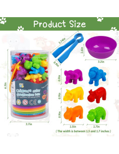 Juego de Clasificación de Animales Montessori SHAPGEI 36 Piezas 2