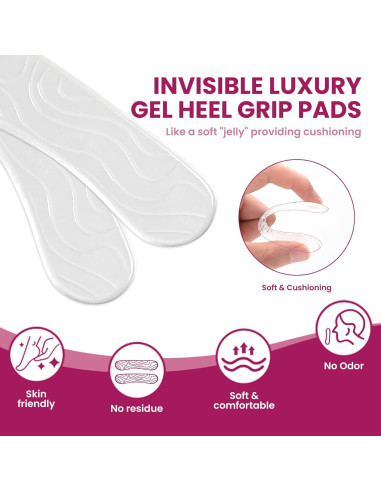 Agarraderas para Talones Bukihome - 6 Pares de Gel Antideslizante
