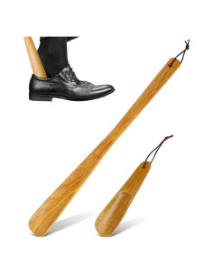 Calzadores de Madera GLEAVI - Juego 2 Piezas Largo 40cm y Corto 16cm