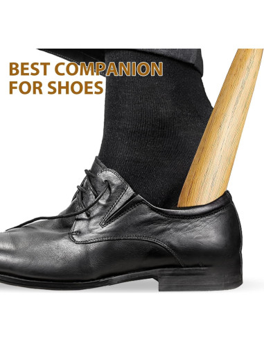 Calzadores de Madera GLEAVI - Juego 2 Piezas Largo 40cm y Corto 16cm