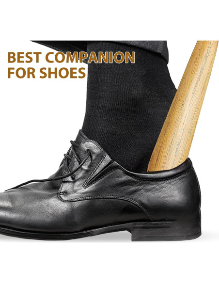 Calzadores de Madera GLEAVI - Juego 2 Piezas Largo 40cm y Corto 16cm