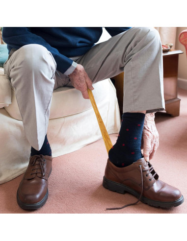 Calzadores de Madera GLEAVI - Juego 2 Piezas Largo 40cm y Corto 16cm