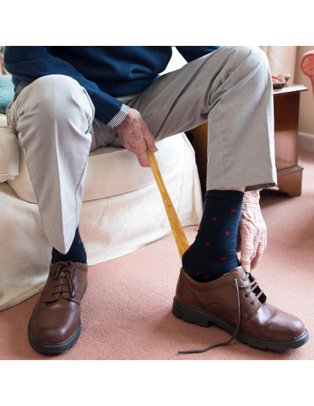 Calzadores de Madera GLEAVI - Juego 2 Piezas Largo 40cm y Corto 16cm