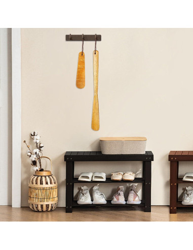 Calzadores de Madera GLEAVI - Juego 2 Piezas Largo 40cm y Corto 16cm