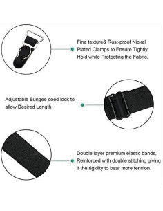 Clip de Medias Elástico Doble Vía WILLWIN para Mujeres - 8 Pcs Negro 2