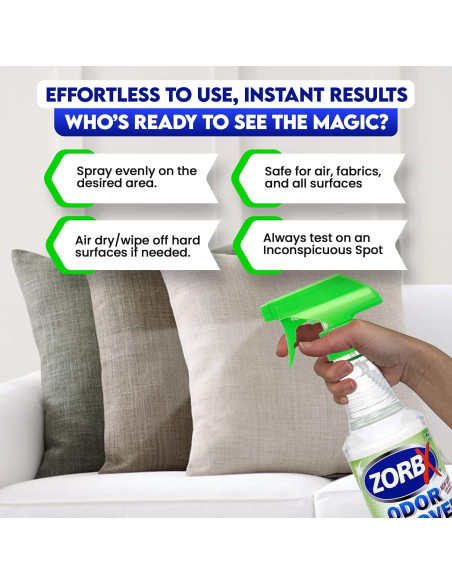 ZORBX Spray Quitamanchas y Olores Sin Fragancia 32 oz