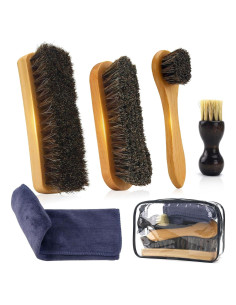 IKI Kit de Cepillos de Cuidado para Zapatos y Cuero 6 Piezas