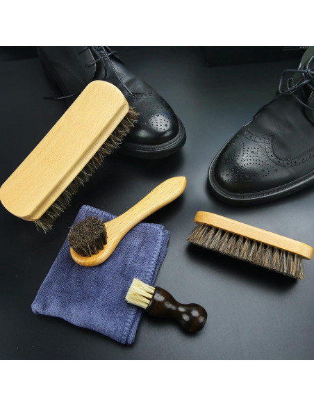 IKI Kit de Cepillos de Cuidado para Zapatos y Cuero 6 Piezas