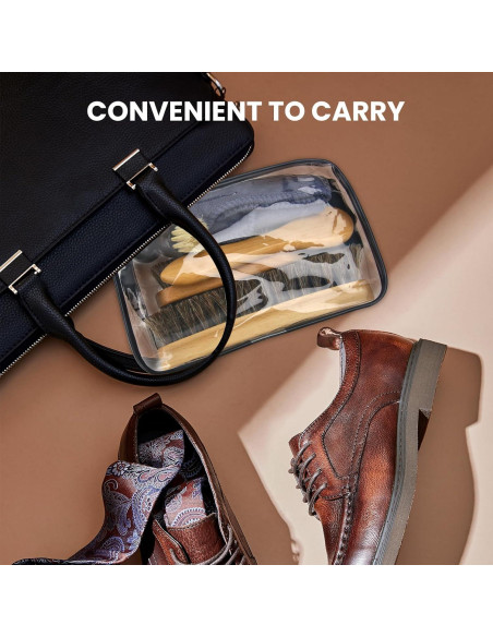 IKI Kit de Cepillos de Cuidado para Zapatos y Cuero 6 Piezas