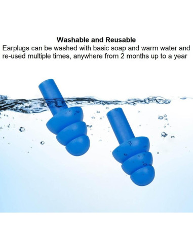 50 Pares de Tapones de Silicona Reutilizables para Natación