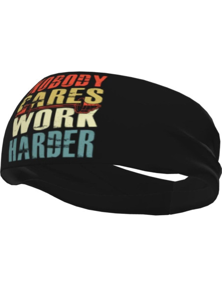Diadema deportiva unisex QIZYOQA absorbente de sudor negra