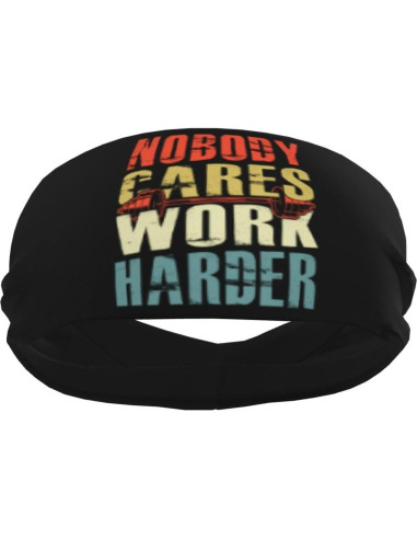 Diadema deportiva unisex QIZYOQA absorbente de sudor negra