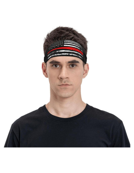 Cinta para la cabeza unisex QIZYOQA con bandera americana