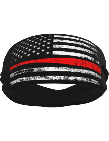 Cinta para la cabeza unisex QIZYOQA con bandera americana