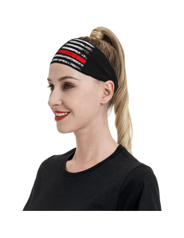 Cinta para la cabeza unisex QIZYOQA con bandera americana