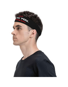 Diadema Deportiva Unisex QIZYOQA Absorbente de Sudor Negra 2