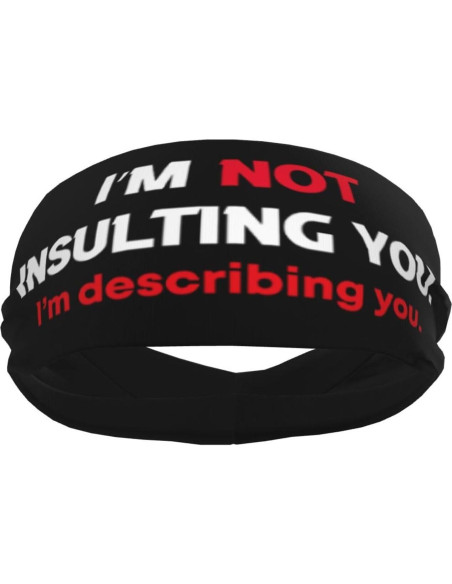 Diadema Deportiva Unisex QIZYOQA Absorbente de Sudor Negra