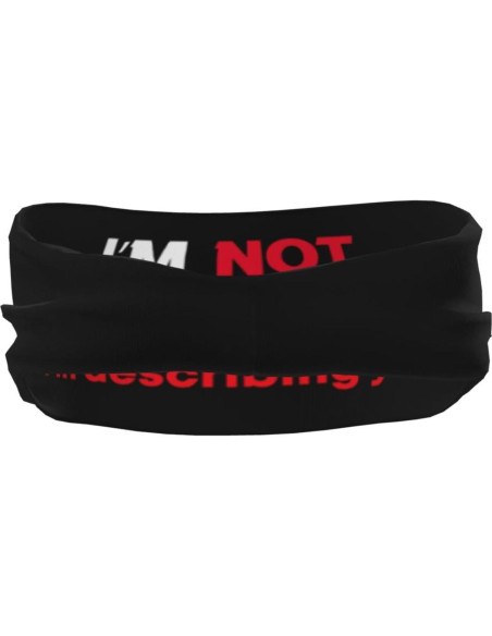 Diadema Deportiva Unisex QIZYOQA Absorbente de Sudor Negra