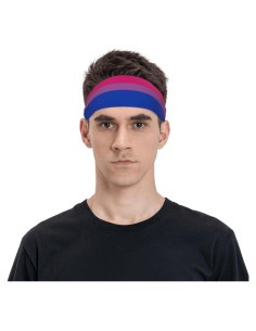 Diadema Deportiva Unisex QIZYOQA Orgullo Bisexual Absorbente