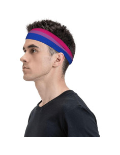 Diadema Deportiva Unisex QIZYOQA Orgullo Bisexual Absorbente 2