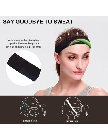 Banda para Sudor Deportiva LYDSKGEQ Unisex Poliester Tenis