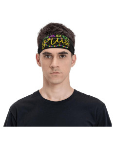 Diadema deportiva unisex QIZYOQA, absorbente de sudor, negra