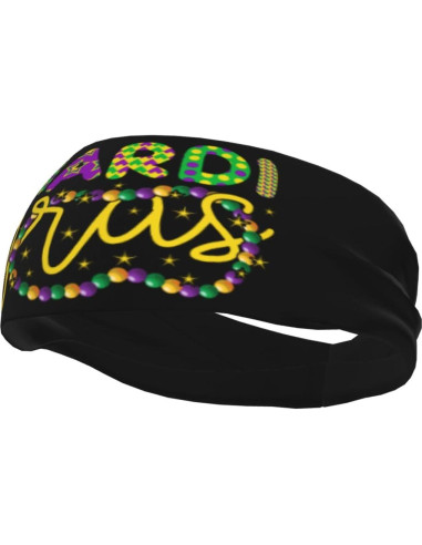 Diadema deportiva unisex QIZYOQA, absorbente de sudor, negra