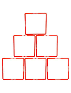 Anillos de Agilidad Cuadrados SUPVOX 6 Piezas 43x43 cm