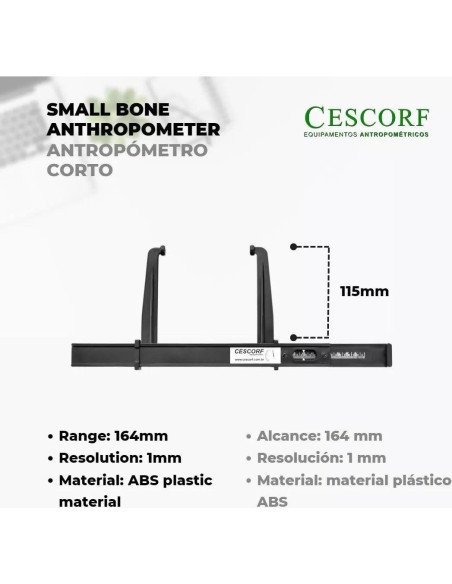 Calibrador Antropométrico Innovare Cescorf 164mm Plástico