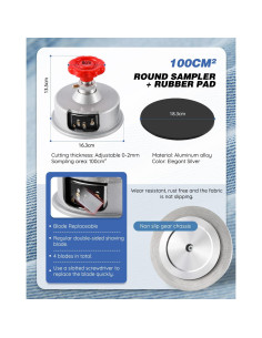 Balanza Electrónica de Peso de Tela NEWTRY 600g/0.01g con Muestreador 2