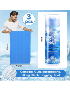 Toallas de Enfriamiento Peryiter PVA 3 Paquetes 34x86cm 2