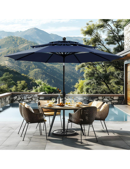 Paraguas de Patio Sophia & William 3 Niveles 3.05m Auto-inclinación