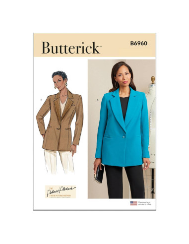 Patrón de Costura Chaqueta Forrada Butterick B6960 Tallas 8-16