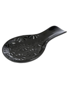 Soporte de Cuchara de Cerámica Negro para Estufa 19.6x11.9cm